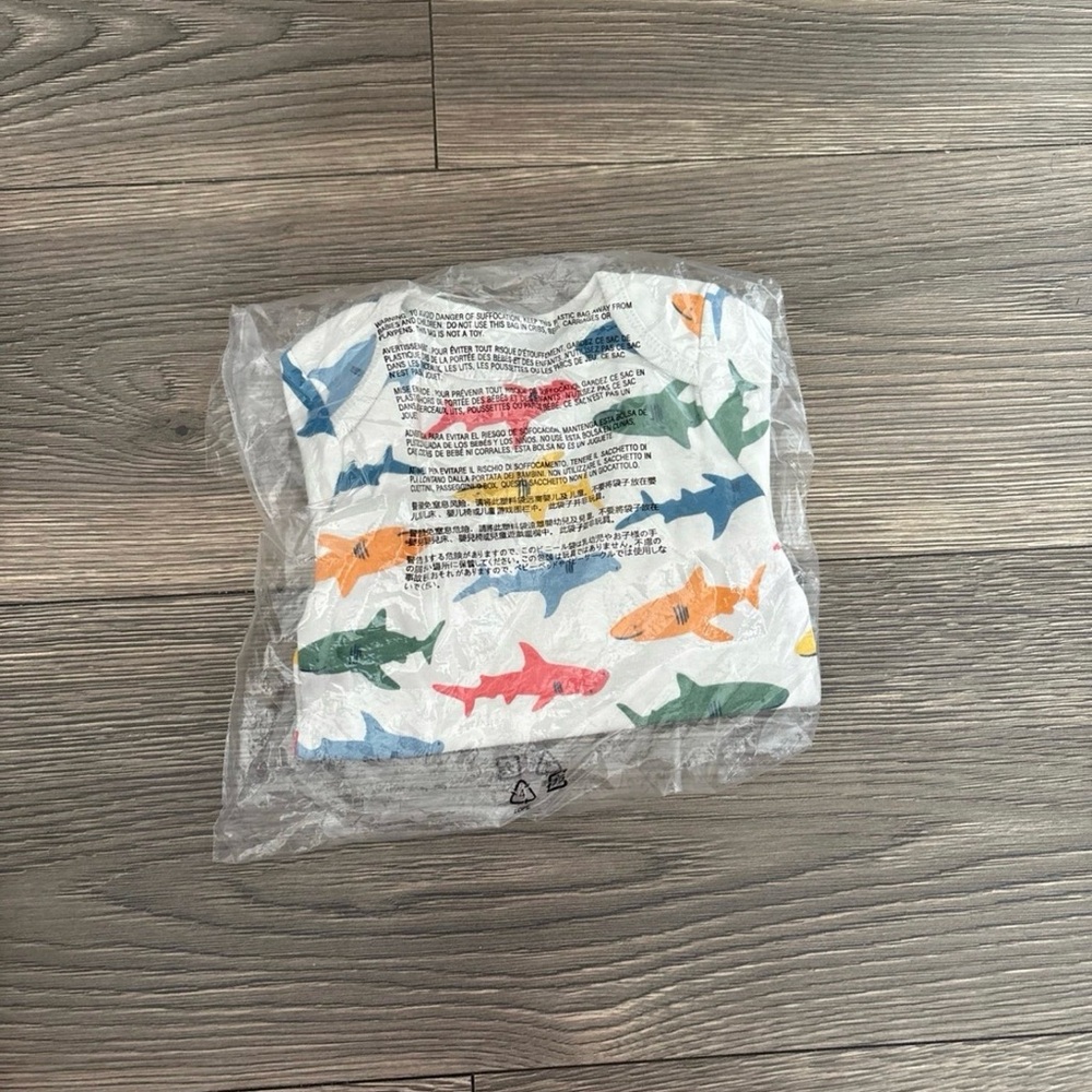 Old Navy Shark Short Sleeve Onseie Bodysuit